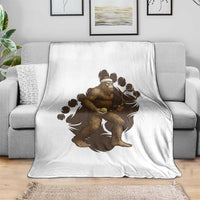 Funny Bigfoot Tennis Player Throw Blanket Folklore Cryptid Gift - Wonder Print Shop