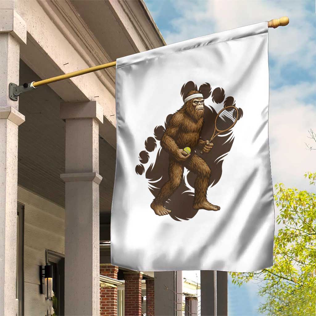 Funny Bigfoot Tennis Player Garden Flag Folklore Cryptid Gift - Wonder Print Shop