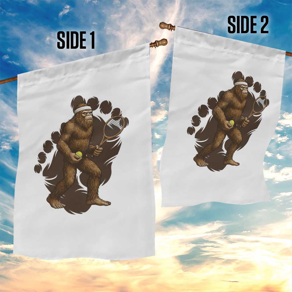 Funny Bigfoot Tennis Player Garden Flag Folklore Cryptid Gift - Wonder Print Shop