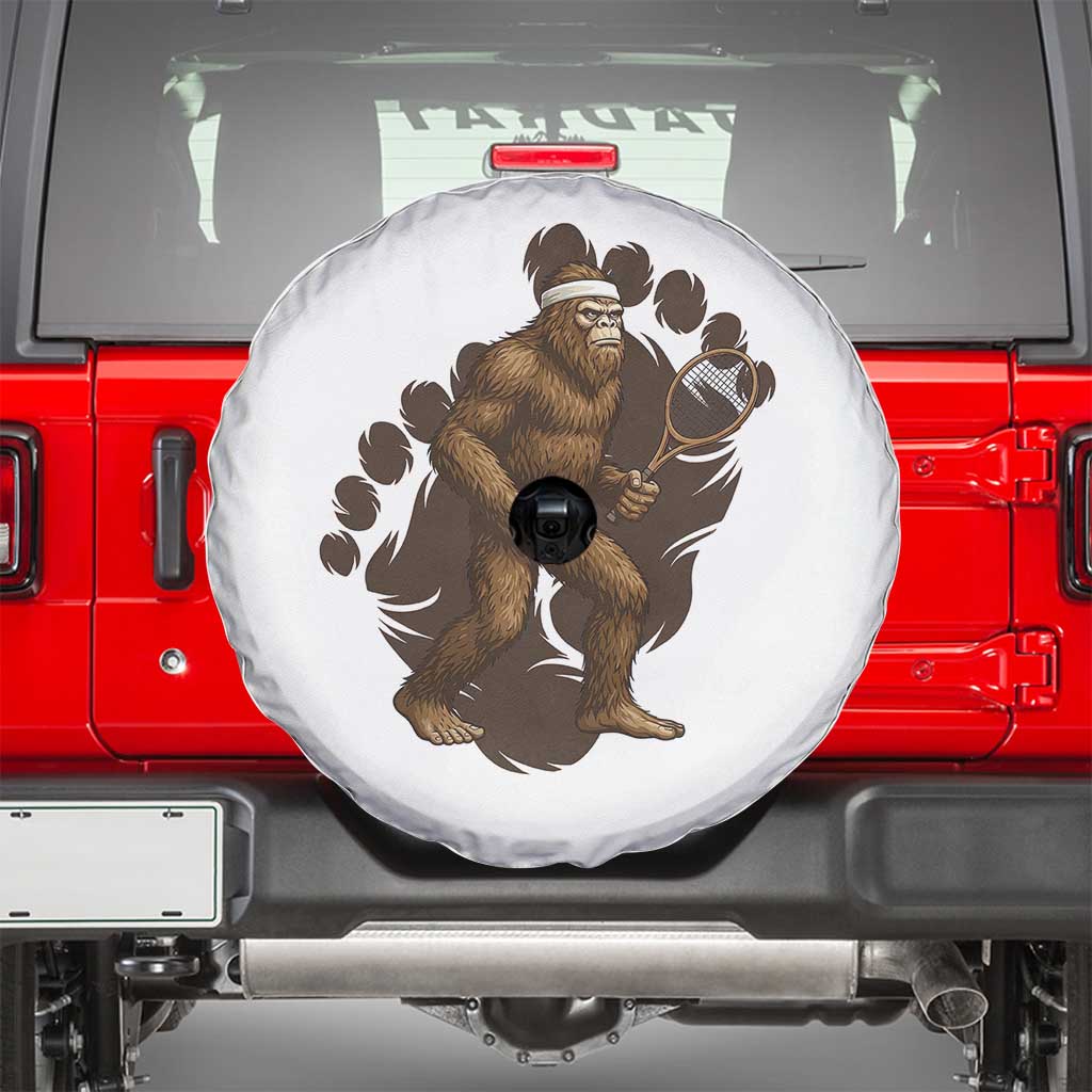 Funny Bigfoot Tennis Player Spare Tire Cover Folklore Cryptid Gift - Wonder Print Shop