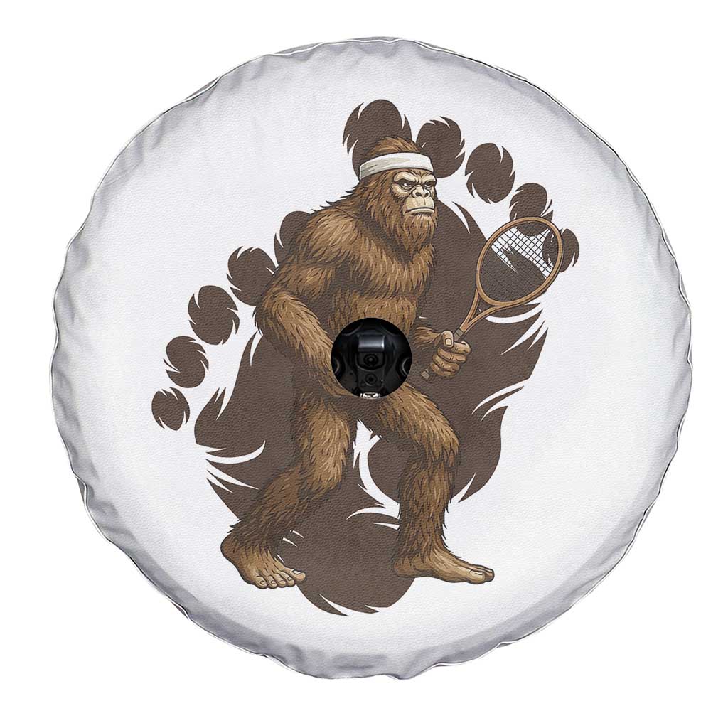 Funny Bigfoot Tennis Player Spare Tire Cover Folklore Cryptid Gift - Wonder Print Shop
