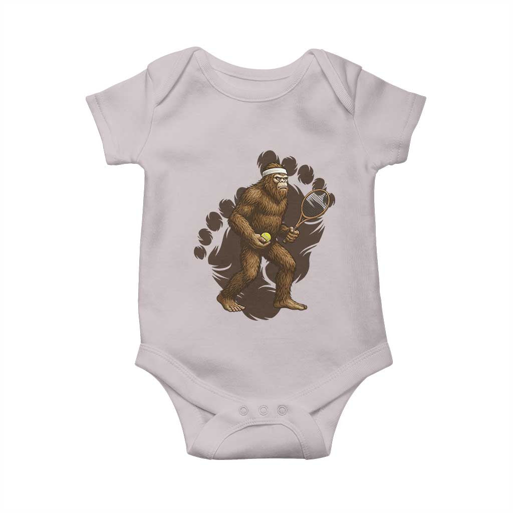 Funny Bigfoot Tennis Player Baby Onesie Folklore Cryptid Gift - Wonder Print Shop