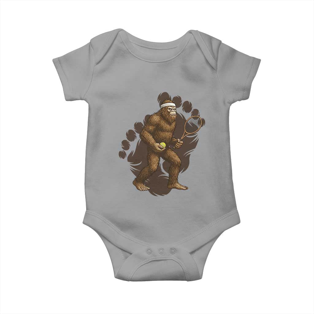 Funny Bigfoot Tennis Player Baby Onesie Folklore Cryptid Gift - Wonder Print Shop
