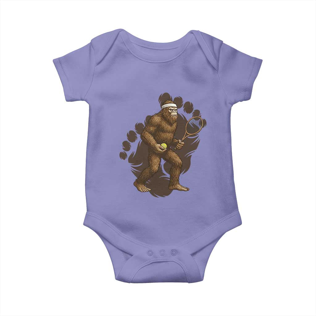 Funny Bigfoot Tennis Player Baby Onesie Folklore Cryptid Gift - Wonder Print Shop