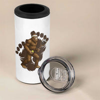 Funny Bigfoot Tennis Player 4 in 1 Can Cooler Tumbler Folklore Cryptid Gift - Wonder Print Shop