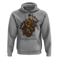Funny Bigfoot Tennis Player Hoodie Folklore Cryptid Gift - Wonder Print Shop