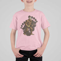 Funny Bigfoot Tennis Player T Shirt For Kid Folklore Cryptid Gift - Wonder Print Shop
