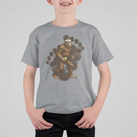 Funny Bigfoot Tennis Player T Shirt For Kid Folklore Cryptid Gift - Wonder Print Shop
