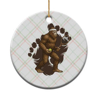 Funny Bigfoot Tennis Player Ceramic Ornament Folklore Cryptid Gift - Wonder Print Shop