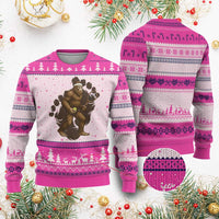 Funny Bigfoot Tennis Player Ugly Christmas Sweater Folklore Cryptid Gift - Wonder Print Shop