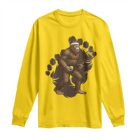 Funny Bigfoot Tennis Player Long Sleeve Shirt Folklore Cryptid Gift - Wonder Print Shop