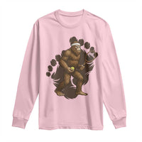 Funny Bigfoot Tennis Player Long Sleeve Shirt Folklore Cryptid Gift - Wonder Print Shop