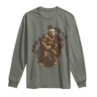 Funny Bigfoot Tennis Player Long Sleeve Shirt Folklore Cryptid Gift - Wonder Print Shop