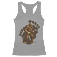 Funny Bigfoot Tennis Player Racerback Tank Top Folklore Cryptid Gift - Wonder Print Shop