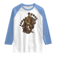 Funny Bigfoot Tennis Player Raglan Shirt Folklore Cryptid Gift - Wonder Print Shop