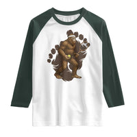 Funny Bigfoot Tennis Player Raglan Shirt Folklore Cryptid Gift - Wonder Print Shop