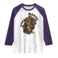 Funny Bigfoot Tennis Player Raglan Shirt Folklore Cryptid Gift - Wonder Print Shop