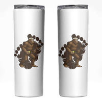 Funny Bigfoot Tennis Player Skinny Tumbler Folklore Cryptid Gift - Wonder Print Shop