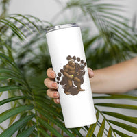 Funny Bigfoot Tennis Player Skinny Tumbler Folklore Cryptid Gift - Wonder Print Shop