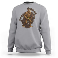 Funny Bigfoot Tennis Player Sweatshirt Folklore Cryptid Gift - Wonder Print Shop