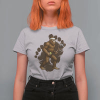 Funny Bigfoot Tennis Player T Shirt For Women Folklore Cryptid Gift - Wonder Print Shop