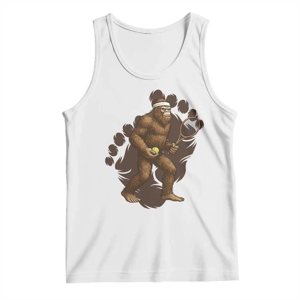 Funny Bigfoot Tennis Player Tank Top Folklore Cryptid Gift - Wonder Print Shop