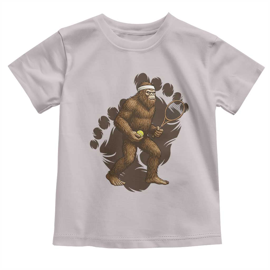 Funny Bigfoot Tennis Player Toddler T Shirt Folklore Cryptid Gift - Wonder Print Shop