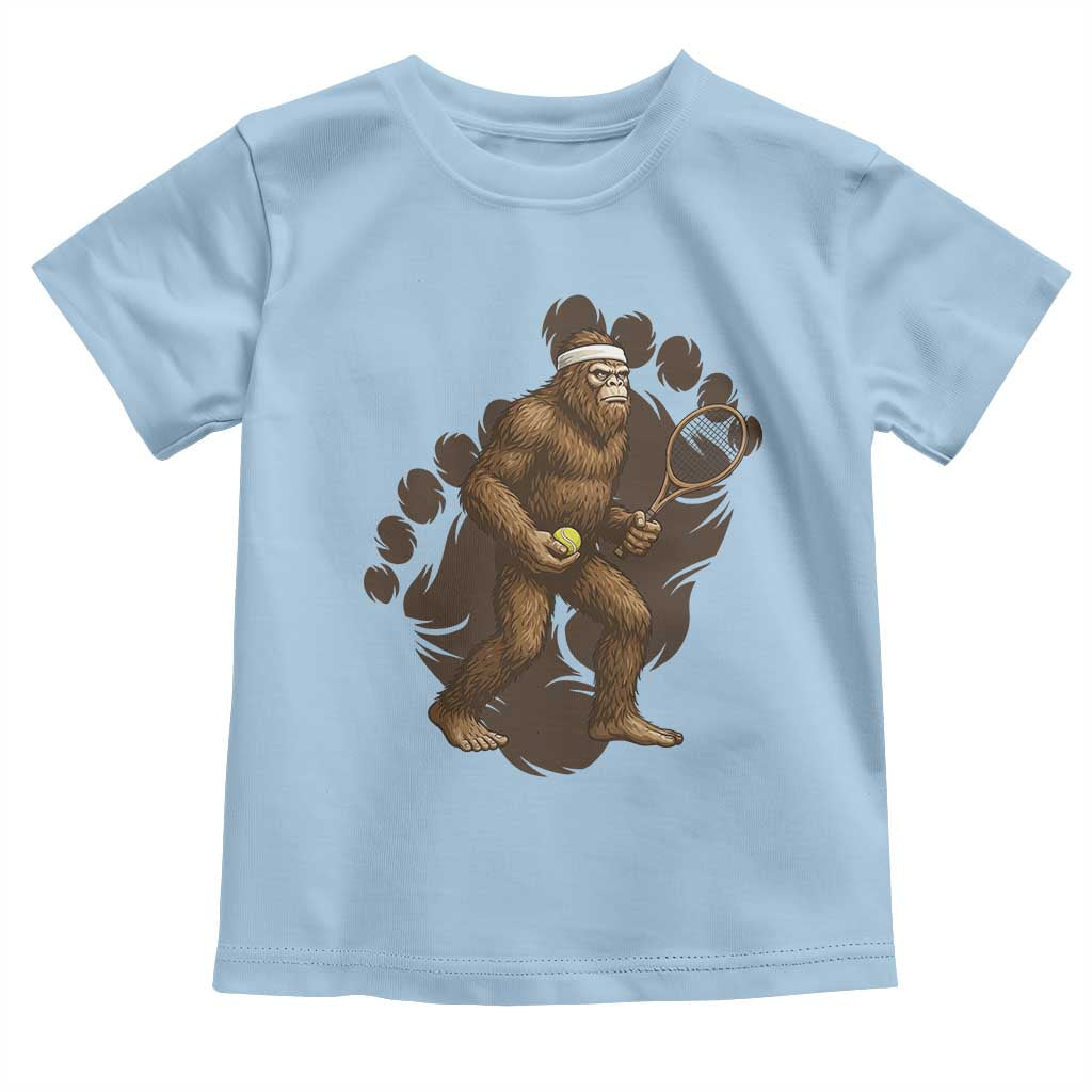 Funny Bigfoot Tennis Player Toddler T Shirt Folklore Cryptid Gift - Wonder Print Shop
