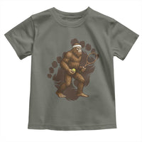 Funny Bigfoot Tennis Player Toddler T Shirt Folklore Cryptid Gift - Wonder Print Shop