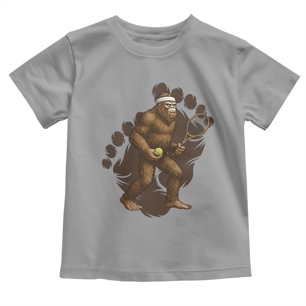 Funny Bigfoot Tennis Player Toddler T Shirt Folklore Cryptid Gift - Wonder Print Shop