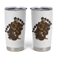 Funny Bigfoot Tennis Player Tumbler Cup Folklore Cryptid Gift - Wonder Print Shop