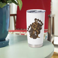 Funny Bigfoot Tennis Player Tumbler Cup Folklore Cryptid Gift - Wonder Print Shop