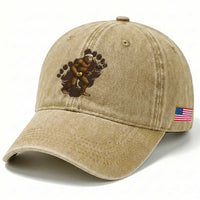 Funny Bigfoot Tennis Player Washed Cotton Baseball Cap Folklore Cryptid Gift