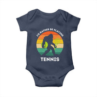 Id Rather Be Playing Tennis Baby Onesie Vintage Retro Bigfoot Tennis Player Gift - Wonder Print Shop