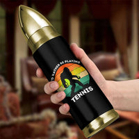 Id Rather Be Playing Tennis Bullet Tumbler Vintage Retro Bigfoot Tennis Player Gift - Wonder Print Shop