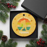Id Rather Be Playing Tennis Ceramic Ornament Vintage Retro Bigfoot Tennis Player Gift - Wonder Print Shop