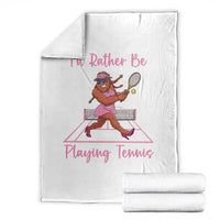 Funny Sexy Bigfoot Playing Tennis Throw Blanket Gift For Girls - Wonder Print Shop