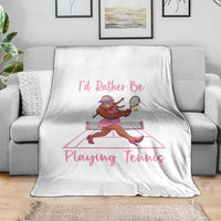 Funny Sexy Bigfoot Playing Tennis Throw Blanket Gift For Girls - Wonder Print Shop