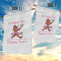 Funny Sexy Bigfoot Playing Tennis Garden Flag Gift For Girls - Wonder Print Shop