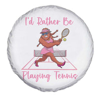 Funny Sexy Bigfoot Playing Tennis Spare Tire Cover Gift For Girls - Wonder Print Shop