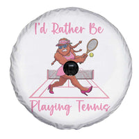 Funny Sexy Bigfoot Playing Tennis Spare Tire Cover Gift For Girls - Wonder Print Shop