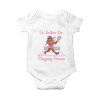 Funny Sexy Bigfoot Playing Tennis Baby Onesie Gift For Girls - Wonder Print Shop