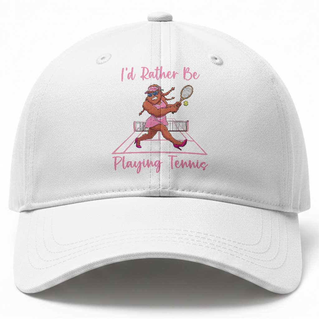 Funny Sexy Bigfoot Playing Tennis Baseball Cap Gift For Girls