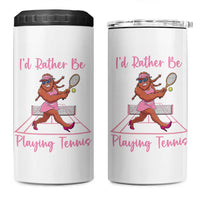 Funny Sexy Bigfoot Playing Tennis 4 in 1 Can Cooler Tumbler Gift For Girls - Wonder Print Shop