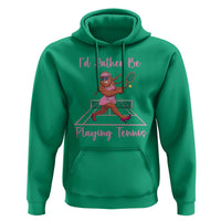 Funny Sexy Bigfoot Playing Tennis Hoodie Gift For Girls - Wonder Print Shop