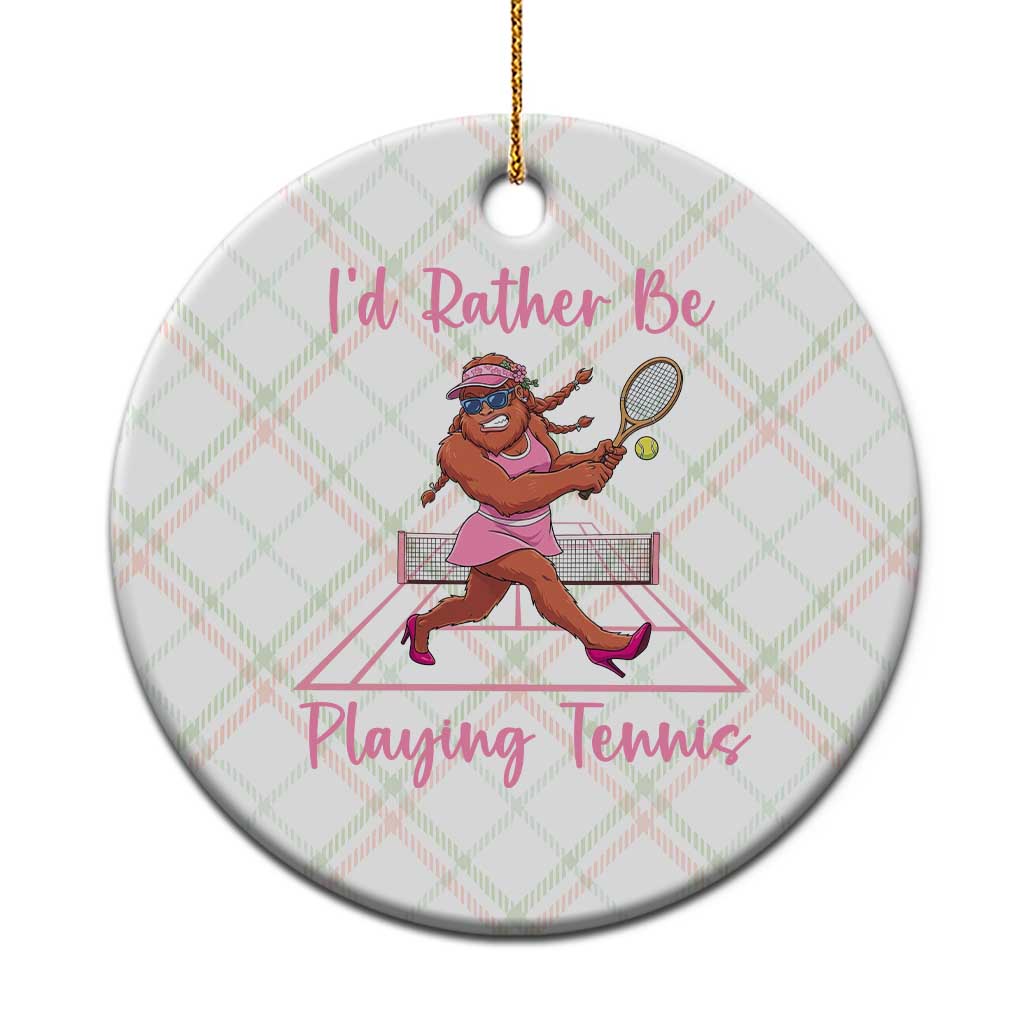 Funny Sexy Bigfoot Playing Tennis Ceramic Ornament Gift For Girls - Wonder Print Shop