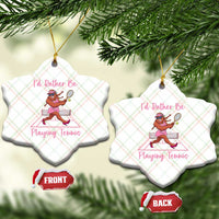 Funny Sexy Bigfoot Playing Tennis Ceramic Ornament Gift For Girls - Wonder Print Shop