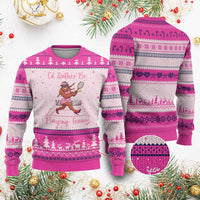 Funny Sexy Bigfoot Playing Tennis Ugly Christmas Sweater Gift For Girls - Wonder Print Shop
