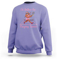 Funny Sexy Bigfoot Playing Tennis Sweatshirt Gift For Girls - Wonder Print Shop