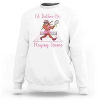 Funny Sexy Bigfoot Playing Tennis Sweatshirt Gift For Girls - Wonder Print Shop
